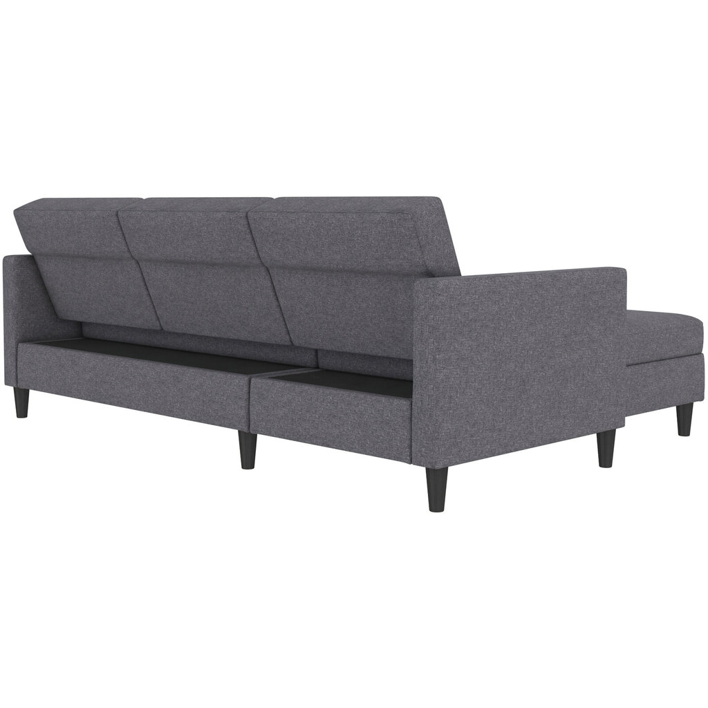 Trivietė sofa-lova Dorel Home Hartford, pilka цена и информация | Sofos | pigu.lt