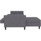 Trivietė sofa-lova Dorel Home Hartford, pilka цена и информация | Sofos | pigu.lt