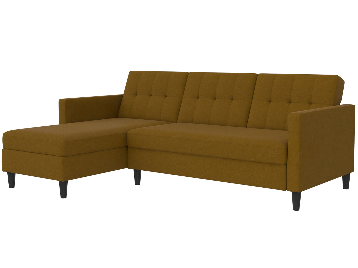 Trivietė sofa-lova Dorel Home Hartford, ruda kaina ir informacija | Sofos | pigu.lt