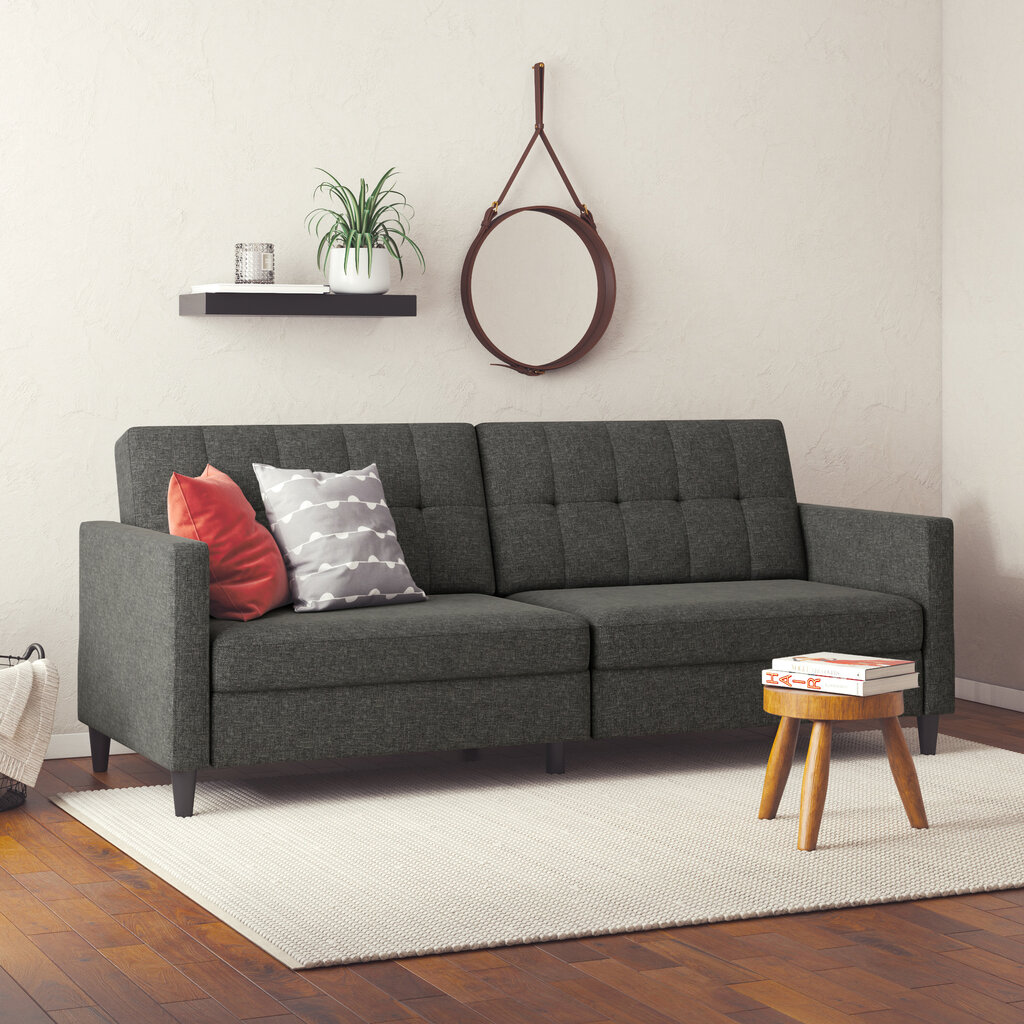 Dvivietė sofa-lova Dorel Home Hartford, pilka цена и информация | Sofos | pigu.lt