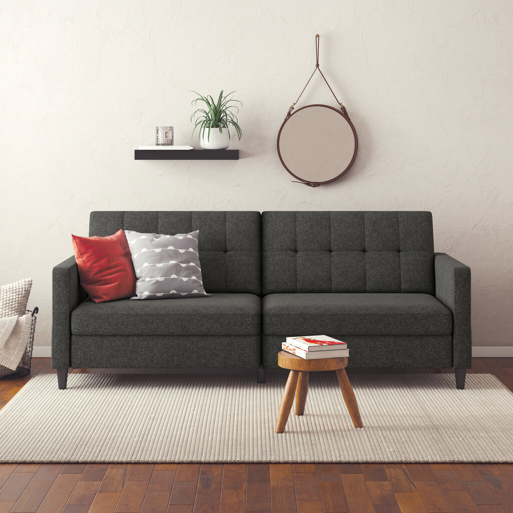 Dvivietė sofa-lova Dorel Home Hartford, pilka цена и информация | Sofos | pigu.lt