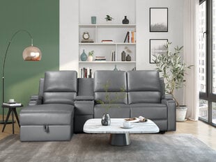 Trivietė sofa Loft Dallas, pilka kaina ir informacija | Sofos | pigu.lt