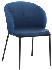 2-jų valgomojo kėdžių komplektas Loft24 Keira, mėlynas kaina ir informacija | Virtuvės ir valgomojo kėdės | pigu.lt