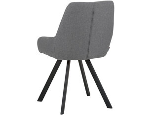 2-jų valgomojo kėdžių komplektas Loft24 Sandra, pilkas kaina ir informacija | Virtuvės ir valgomojo kėdės | pigu.lt