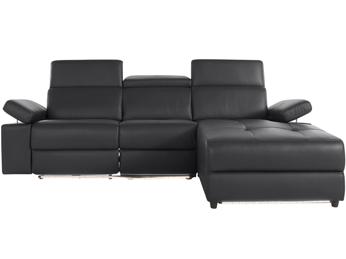 Trivietė sofa Loft Rayland, juoda kaina ir informacija | Sofos, sofos-lovos | pigu.lt