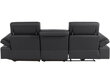 Trivietė sofa Loft Rayland, juoda цена и информация | Sofos | pigu.lt