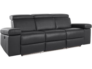 Trivietė sofa Loft Rayland, juoda kaina ir informacija | Sofos | pigu.lt