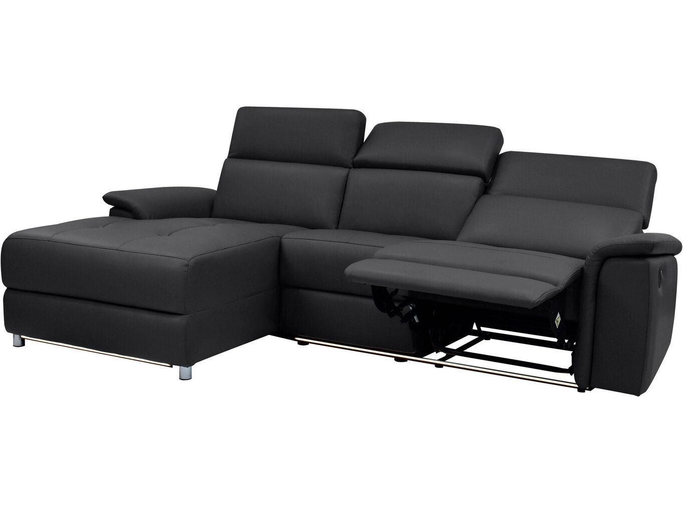 Sofa 3 Seater Left Trivietė sofa Loft Pareli, juoda kaina ir informacija | Sofos | pigu.lt