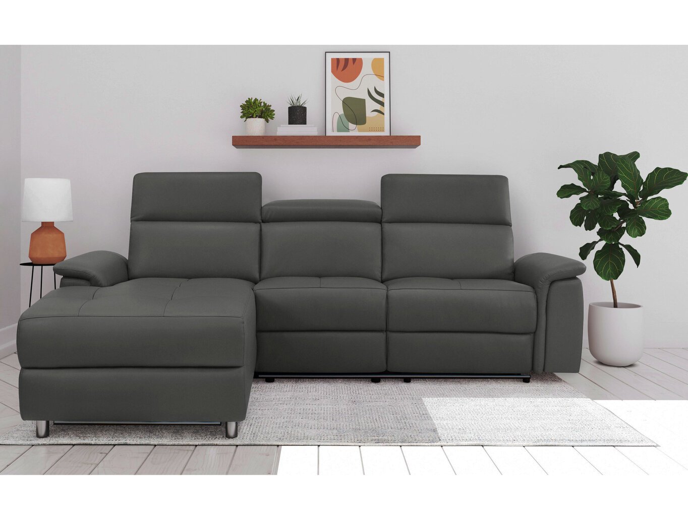 Trivietė sofa Loft Pareli, juoda kaina ir informacija | Sofos | pigu.lt