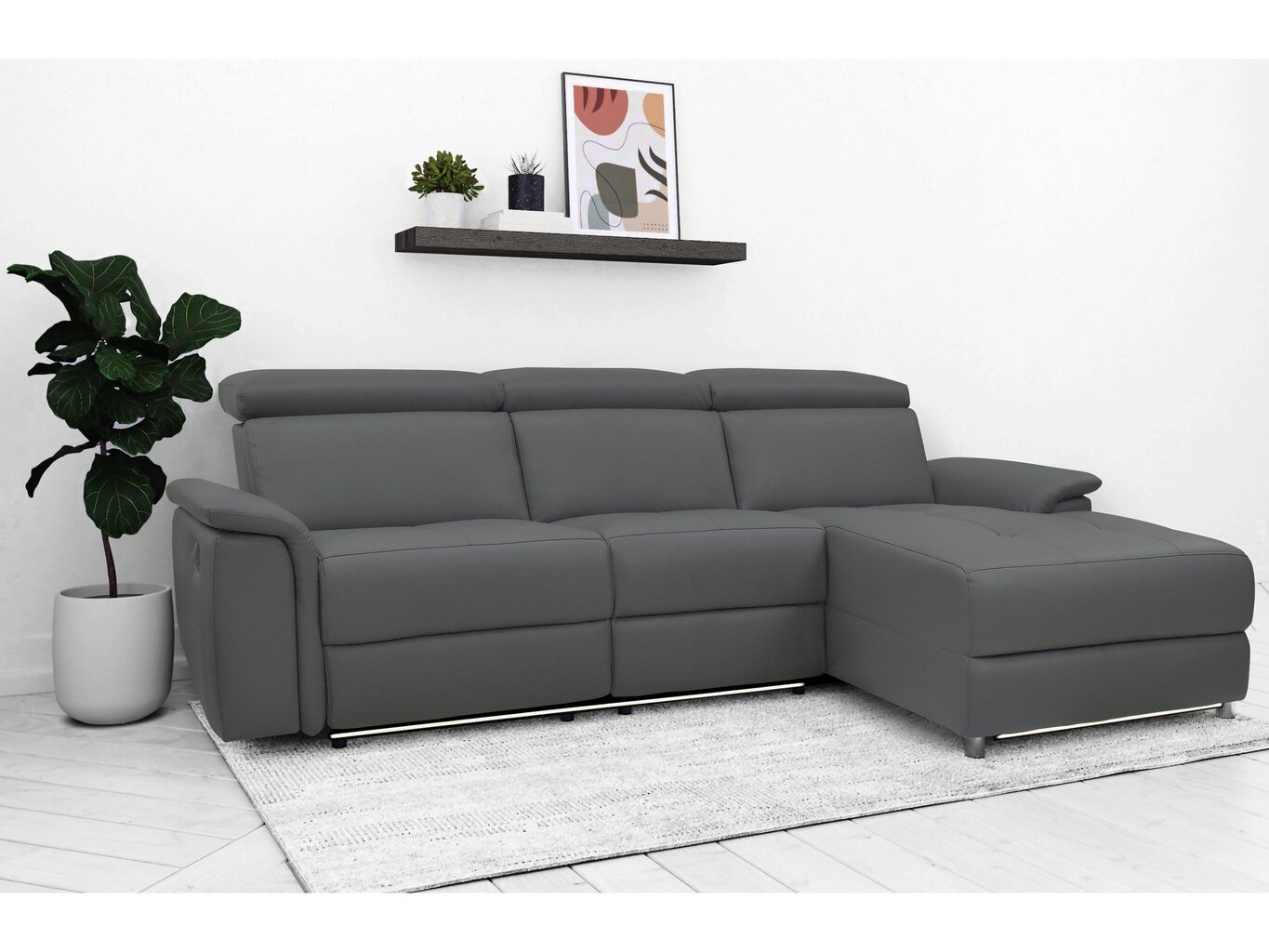 Trivietė sofa Loft Pareli, pilka kaina ir informacija | Sofos | pigu.lt