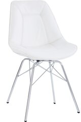 2-jų valgomojo kėdžių komplektas Loft24 Surrey, baltas kaina ir informacija | Virtuvės ir valgomojo kėdės | pigu.lt