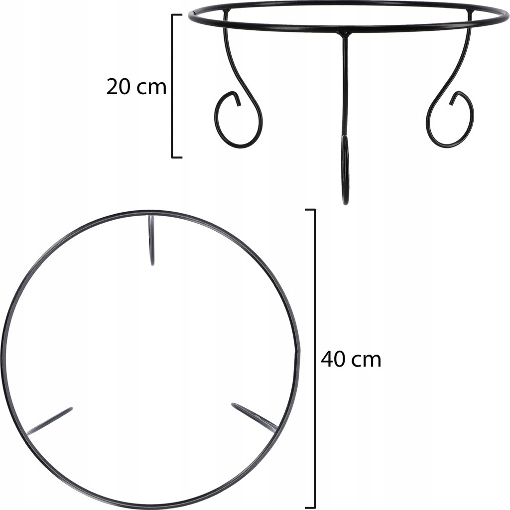 Metalinis gėlių stovas gėlių vazonams, 20 cm kaina ir informacija | Loveliai | pigu.lt