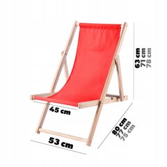 Garden Beach Deckchair Mediniai gultai 2 vnt kaina ir informacija | Gultai | pigu.lt