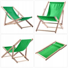 Garden Beach Deckchair Mediniai gultai 2 vnt kaina ir informacija | Gultai | pigu.lt