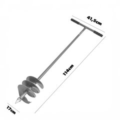 Rankinis sraigtas dirvožemio gręžimo įrenginiui 17 cm 170 mm tvirtas žemyn kaina ir informacija | Sodo įrankiai | pigu.lt