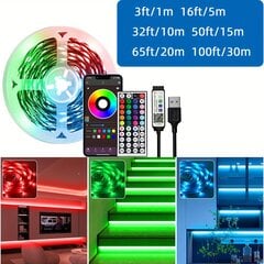 '91.44/487.68/975.36/1524.0/1981.2/3048.0cm led šviestuvai miegamajam' kaina ir informacija | Dekoracijos šventėms | pigu.lt