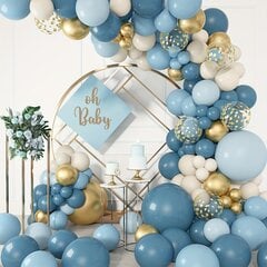 '170 vnt dusty blue balloons arch girland kit' kaina ir informacija | Dekoracijos šventėms | pigu.lt