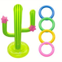 'Pripučiamo kaktuso žiedo mėtymo žaidimų rinkinys su 4 pripučiamais žiedais – havajų baseino žaidimo kaktuso vasaros vakarėlio reikmenys dovanos – baseino paplūdimio vakarėlio dekoravimo reikmenys' kaina ir informacija | Dekoracijos šventėms | pigu.lt