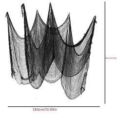 'Helovino juodos siaubo scenos dekoravimo marlė helovino juodoji marlė vidaus lauko kiemo durų langas' kaina ir informacija | Dekoracijos šventėms | pigu.lt