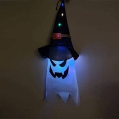 '1 шт., новый волшебный фонарь с тыквой на Хэллоуин, шляпа волшебника, флаг, занавеска, светодиодный цветной светильник, уличный водонепроницаемый атмосферный подвесной светильник (с батареей)' цена и информация | Праздничные декорации | pigu.lt