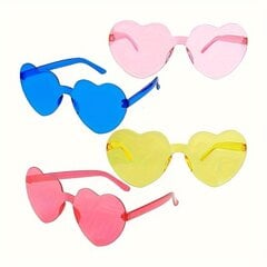 Vakarėlio akinių rinkinys Chic Love, įvairių spalvų, 4 vnt. kaina ir informacija | Vakarėliams ir šventėms | pigu.lt