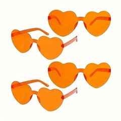 Vakarėlio akinių rinkinys Chic Love, oranžinis, 4 vnt. kaina ir informacija | Vakarėliams ir šventėms | pigu.lt