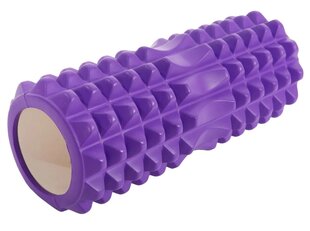 Ролик массажный для йоги Sanro KP-233 PVC, 14x33 см, фиолетовый цена и информация | Аксессуары для массажа | pigu.lt