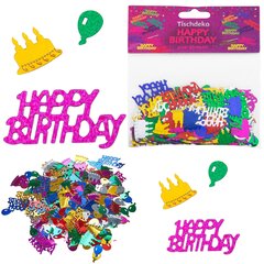 Konfetti dekoracja Happy Birthday kaina ir informacija | Reprodukcijos, paveikslai | pigu.lt