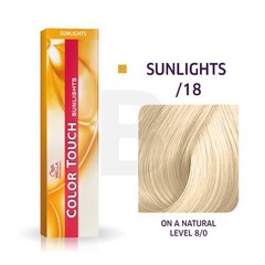 Pusiau ilgalaikiai plaukų dažai Wella Professionals Color Touch Sunlights 18, 60 ml цена и информация | Краска для волос | pigu.lt