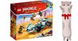 71791 LEGO Ninjago automobilis ir pliušinė pagalvė Katė, 50 cm kaina ir informacija | Konstruktoriai ir kaladėlės | pigu.lt