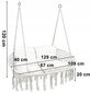 Braziliškos sūpynės Gockowiak 109 cm 300 kg, pilka kaina ir informacija | Lauko sūpynės | pigu.lt