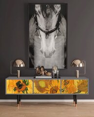 TV spintelė T4 Sunflowers By Vincent Van Gogh L 170 cm, pilka kaina ir informacija | Komodos | pigu.lt