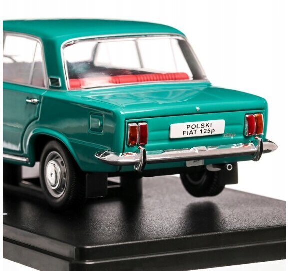 Automobilio modelis Fiat 125P 1970 Hachette 1:24 ir dovana pagalvė Katė, 50 cm kaina ir informacija | Žaislai berniukams | pigu.lt