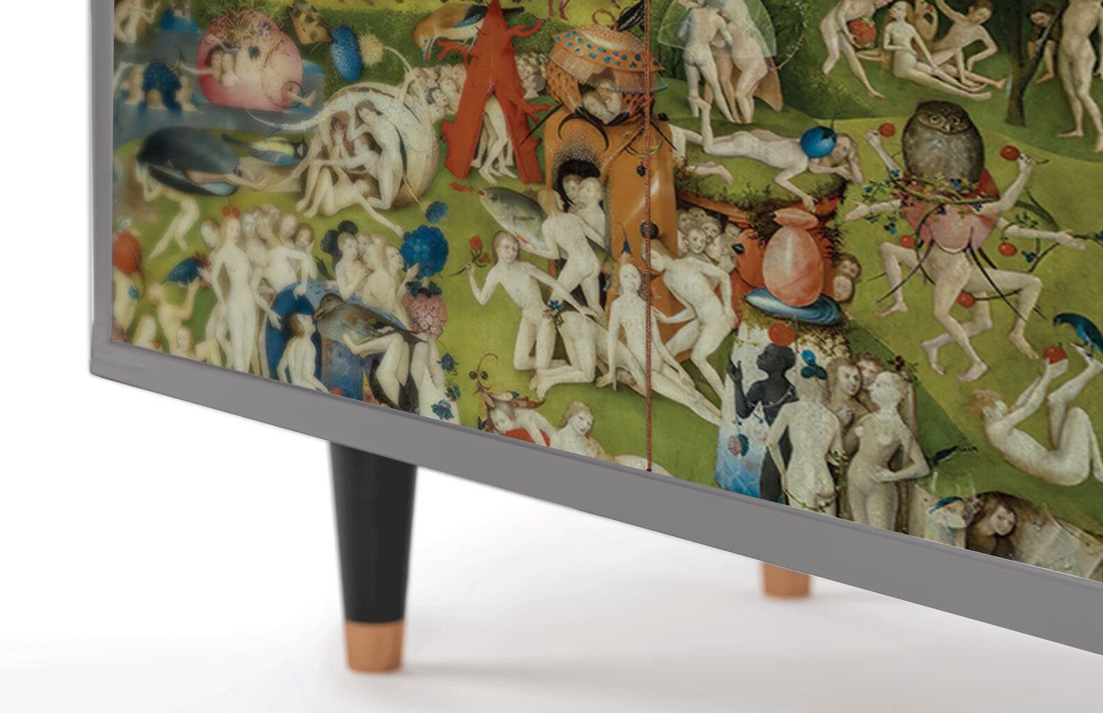 Indauja BS3 The Garden By Hieronymus Bosch L 94 cm, pilka kaina ir informacija | Komodos | pigu.lt