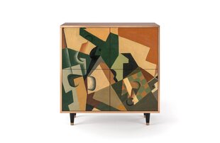 Комод с 4 дверцами L 94 см, Glass And Checkerboard By Juan Gris Walnut цена и информация | Комоды | pigu.lt