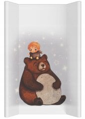 Vystymo lenta Bobasa Bear&Boy balta, 47 x 70 cm kaina ir informacija | Vystyklai ir vystymo priemonės | pigu.lt