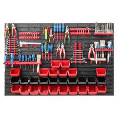 Dirbtuvėms skirta daiktų laikymo sistema su lentynomis | 117 x 78 cm | 28 vnt. dėžių | kaina ir informacija | Įrankių dėžės, laikikliai | pigu.lt