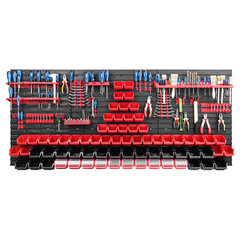 Dirbtuvėms skirta daiktų laikymo sistema su lentynomis | 172 x 78 cm | 70 vnt. dėžių | kaina ir informacija | Įrankių dėžės, laikikliai | pigu.lt
