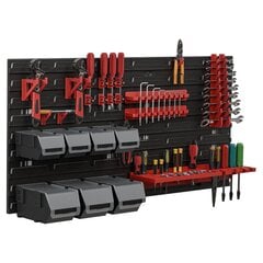 Dirbtuvėms skirta daiktų laikymo sistema su lentynomis | 78 x 39 cm | 7 vnt. dėžių | kaina ir informacija | Įrankių dėžės, laikikliai | pigu.lt