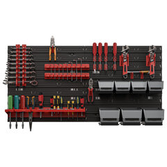 Dirbtuvėms skirta daiktų laikymo sistema su lentynomis | 78 x 39 cm | 7 vnt. dėžių | kaina ir informacija | Įrankių dėžės, laikikliai | pigu.lt