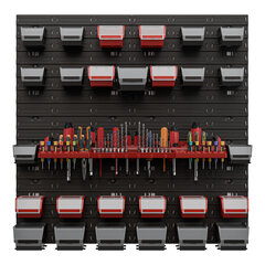 Dirbtuvėms skirta daiktų laikymo sistema su lentynomis | 78 x 78 cm | 27 vnt. dėžių | kaina ir informacija | Įrankių dėžės, laikikliai | pigu.lt