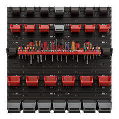 Dirbtuvėms skirta daiktų laikymo sistema su lentynomis | 78 x 78 cm | 29 vnt. dėžių | kaina ir informacija | Įrankių dėžės, laikikliai | pigu.lt