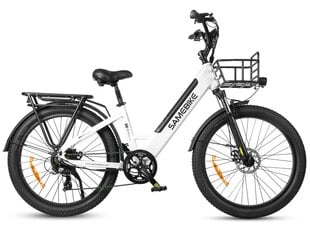 Elektrinis miesto dviratis Samebike RS-A01 Fat Tire 26", baltas kaina ir informacija | Elektriniai dviračiai | pigu.lt