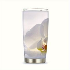 '1 vnt 20 uncijų izoliuotas nerūdijančio plieno stiklainis su orchidėjų spaudiniu' kaina ir informacija | Vonios kambario aksesuarai | pigu.lt