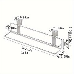 'Nerūdijančio plieno rankšluosčių kabykla virš durų – lengvai montuojamas' kaina ir informacija | Vonios kambario aksesuarai | pigu.lt