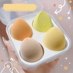 '1box makeup puff 4vnt/8vnt makeup blender cosmetic puff makiažo kempinė su laikymo dėžute foundation pudra sponge grožio įrankiai moterų makiažo priedai makiažo pudra' kaina ir informacija | Vonios kambario aksesuarai | pigu.lt