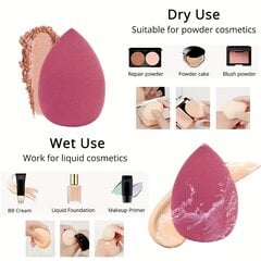 '4 vnt make up blender cosmetic puff makiažo kempinė su laikymo dėžute foundation powder sponge beauty tool fashion beauty blender sponge' kaina ir informacija | Vonios kambario aksesuarai | pigu.lt