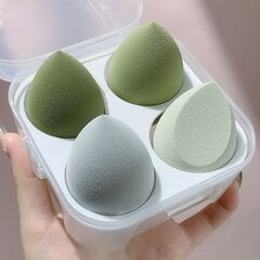 '4 vnt make up blender cosmetic puff makiažo kempinė su laikymo dėžute foundation powder sponge beauty tool fashion beauty blender sponge' kaina ir informacija | Vonios kambario aksesuarai | pigu.lt