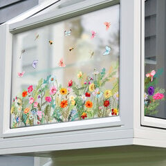 'наклейка на окно с растениями и бабочками, 1 шт.' цена и информация | Интерьерные наклейки | pigu.lt
