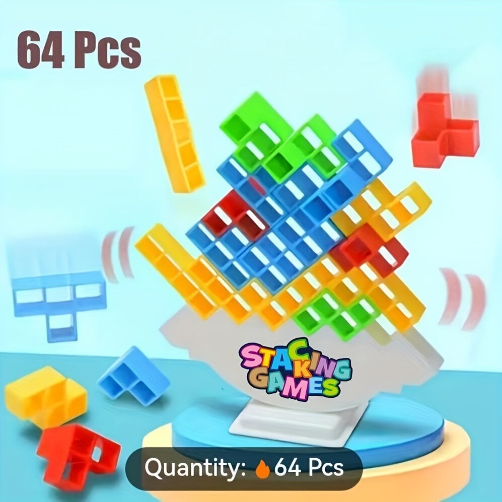 Kaladėlės Tetra Tower Balance Stacking Blocks, 64 d. kaina ir informacija | Konstruktoriai ir kaladėlės | pigu.lt